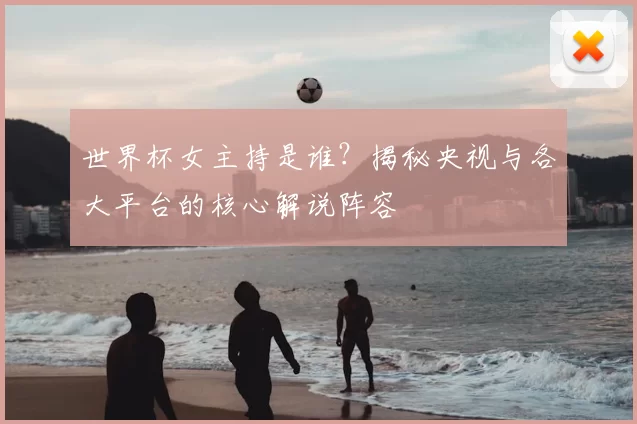 世界杯女主持是谁？揭秘央视与各大平台的核心解说阵容