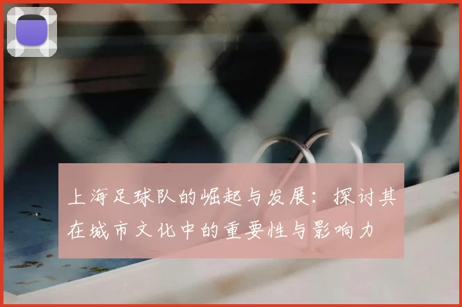 上海足球队的崛起与发展:探讨其在城市文化中的重要性与影响力